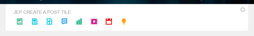 A Create a Post tile in center column