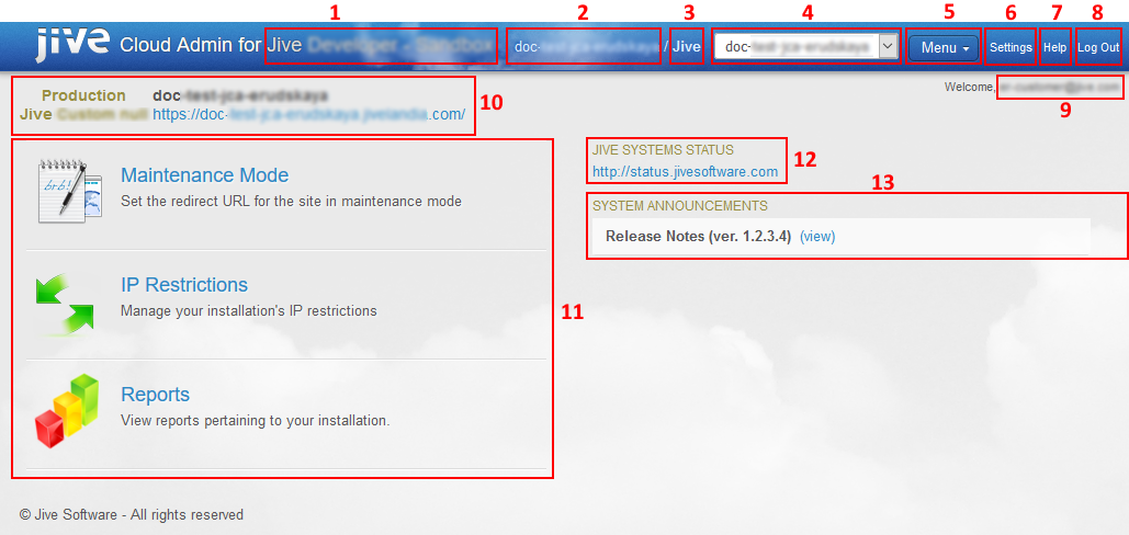 Home page overview
