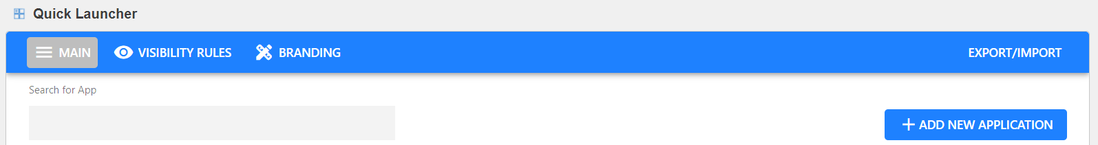A screenshot of the Configuration Panel