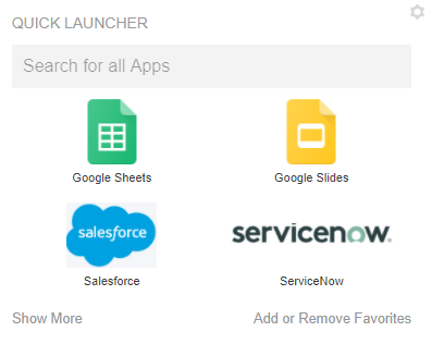 A Apps Viewer tile in Grid layout with 4 Items per page and 2 columns, view 2