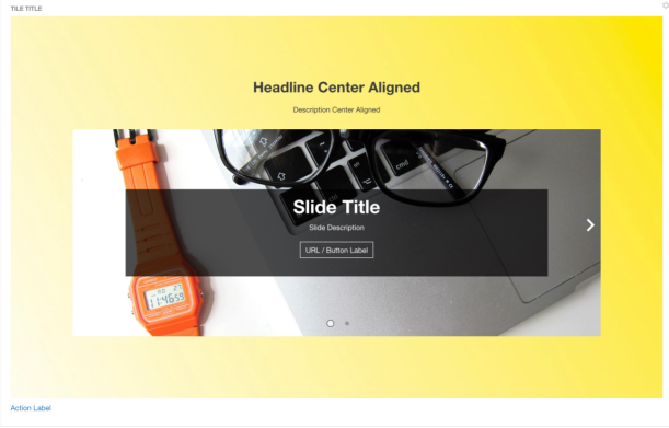 A Slideshow tile example