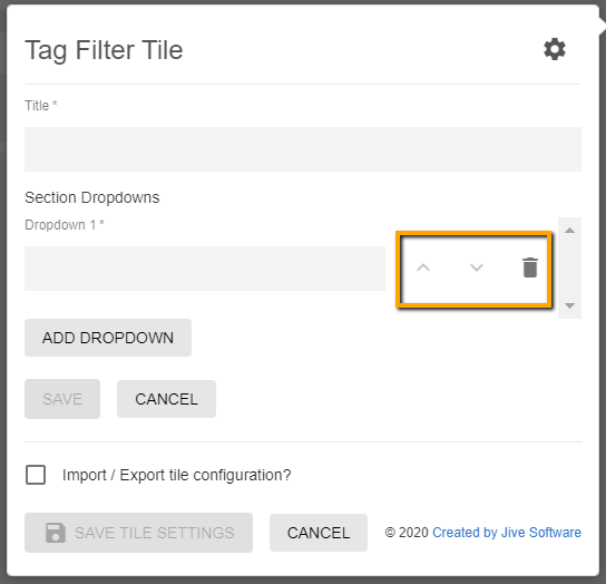 Content Filter tile: Rearranging values within a section