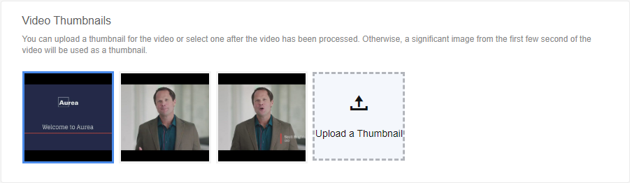 A screenshot of thumbnail selection